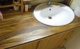 Bathroom Counter acacia jointed