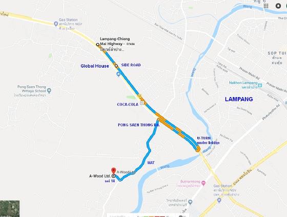Direction from Chiang Mai